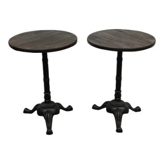 Pottery Barn Rae Wood Accent Tables, Pair For Sale