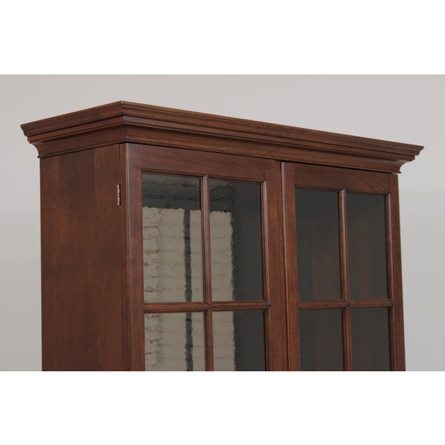 Brown Stickley Cherry 2 Door 2 Drawer Bookcase For Sale - Image 8 of 18