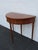 French Demilune Inlay Leather Top Console Flip Top Card Table 6916 For Sale - Image 12 of 18