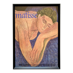 Henri Matisse Vintage 1981 Modernist Lithograph Print Framed Paris Museum Poster " Le Reve " 1935