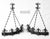 Beautiful pair of vintage mid century era gothic style wall-hanging wrought iron candelabras.
