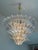 2010s Sputnik Murano Style Glass Palmetta Chandelier Clear and Green For Sale - Image 5 of 6
