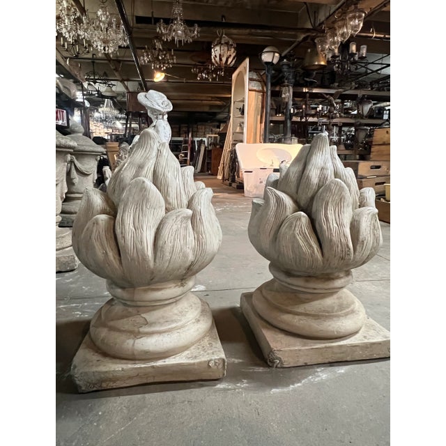 1980s Perimeter Wall Flame Statues - Set of 2 For Sale - Image 12 of 12