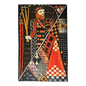Playing Cards-Themed Contemporary Oil Painting "Three of Swords"