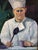 Textile Floss Romm Dworkin Toque Wearing Chef's Portrait Painting, 1991, Yes, Chef! For Sale - Image 7 of 15