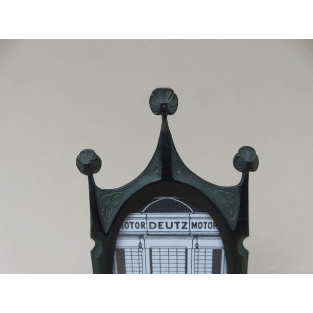 Metal Art Nouveau French Patinated Bronze Picture Frame For Sale - Image 7 of 16