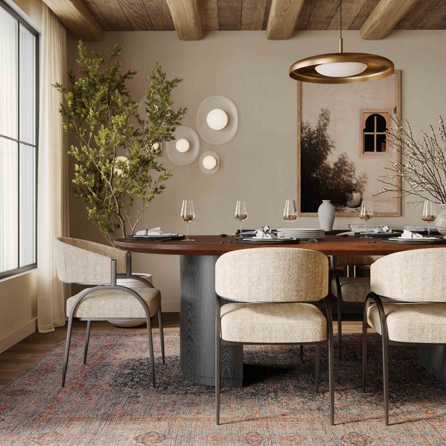 Black Marlow Black Wood Oval Dining Table For Sale - Image 8 of 10