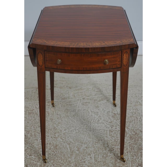Age: Approx: 15 Years Old Details: Brass Capped Feet & Casters High Quality Construction Nice Inlay Work Throughout...