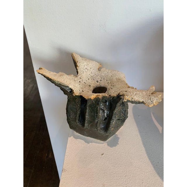 Gorgeous sculptural glazed vessel that is not water safe by Indiana artist Chris Heck.