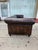 Animal Skin Vintage Distressed Leather Sofa For Sale - Image 7 of 12