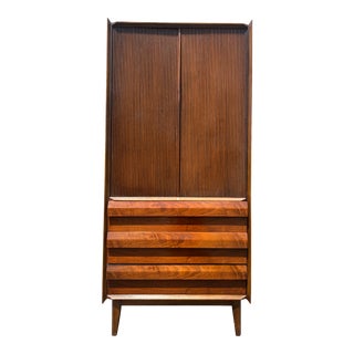 Lane First Edition Tall Mid Century Modern Gentlemen’s Armoire Dresser C. 1960s For Sale