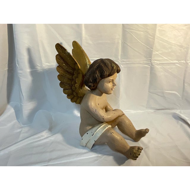 Antique Composition Angel Statue For Sale - Image 12 of 12