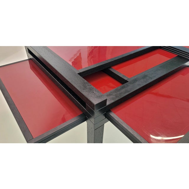Black Modular Extendable Coffee Table Hexa Vuarnesson for Bellato, France, 1980s For Sale - Image 8 of 12
