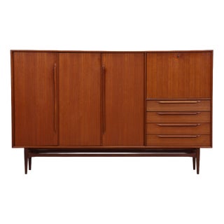 Vintage Teak Highboard by Heinrich Riestenpatt, 1960s For Sale