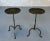 Metal Pair of Spanish Gilt Iron Drinks Tables With Hammered Tops For Sale - Image 7 of 12