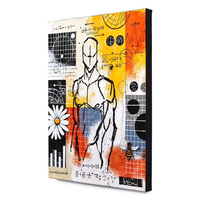 Contemporary Protocol 27 - Original Contemporary Neo-Expressionist Mixed Media Painting on Canvas by Soren Grau For Sale - Image 3 of 9