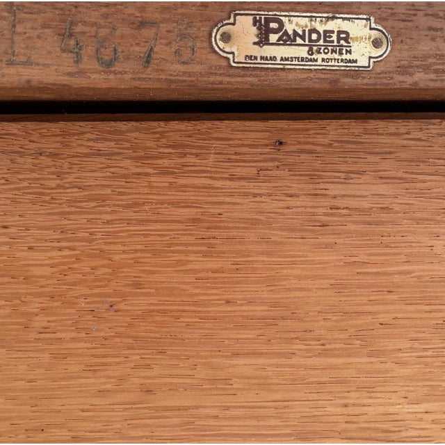 Art Deco Serving Table in Oak and Ebony by Hendrik Wouda, 1924 For Sale - Image 9 of 10
