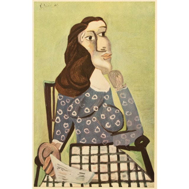 1943 Pablo Picasso "Femme Au Corsage Bleu", First Edition Period Parisian Lithograph For Sale
