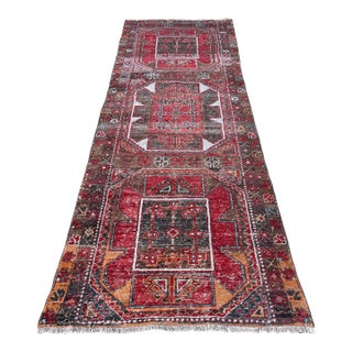 Nomadic Tribal Vintage Runner Rug For Sale