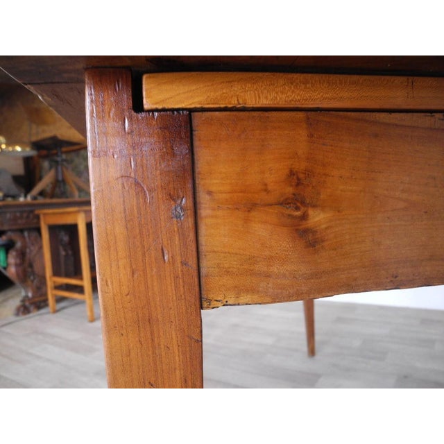 Antique Biedermeier Empire Table in Cherrywood, 1800s For Sale - Image 6 of 18