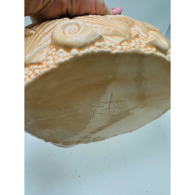 Vintage Ceramic Shell Planter For Sale - Image 4 of 6