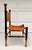 Wood Italian Modern Mid-Century Leather and Wood Thebes-Style Chair For Sale - Image 7 of 12
