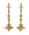 Baroque Pair Tall Continental Baroque Brass Candlesticks For Sale - Image 3 of 6