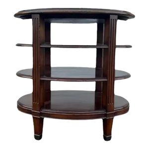 1970s 3-Tiered Oval Side Table
