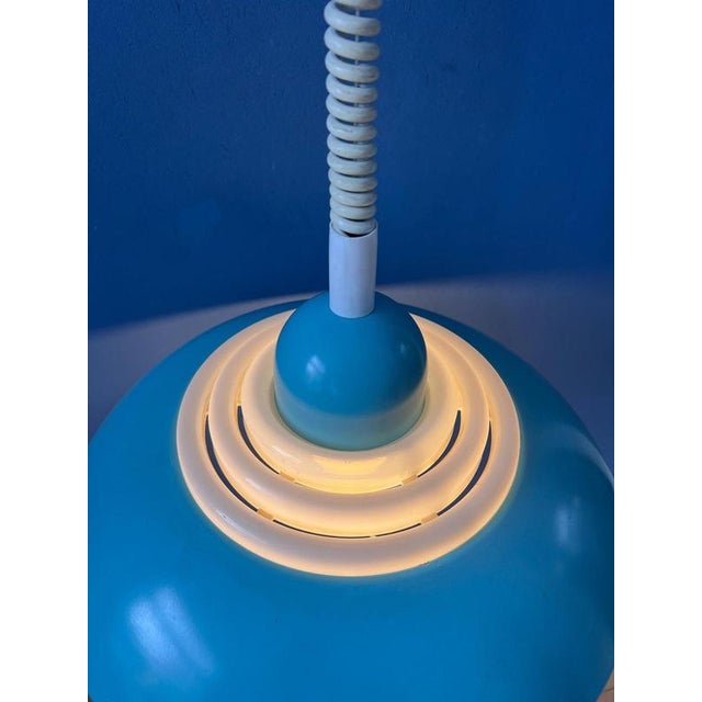 Space Age Blue UFO Pendant Lamp by Knud Christensen For Sale - Image 5 of 12