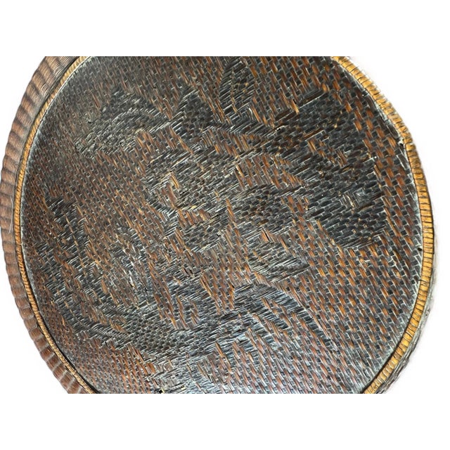 Vintage Three Tiered Bamboo Wedding Basket For Sale - Image 10 of 11