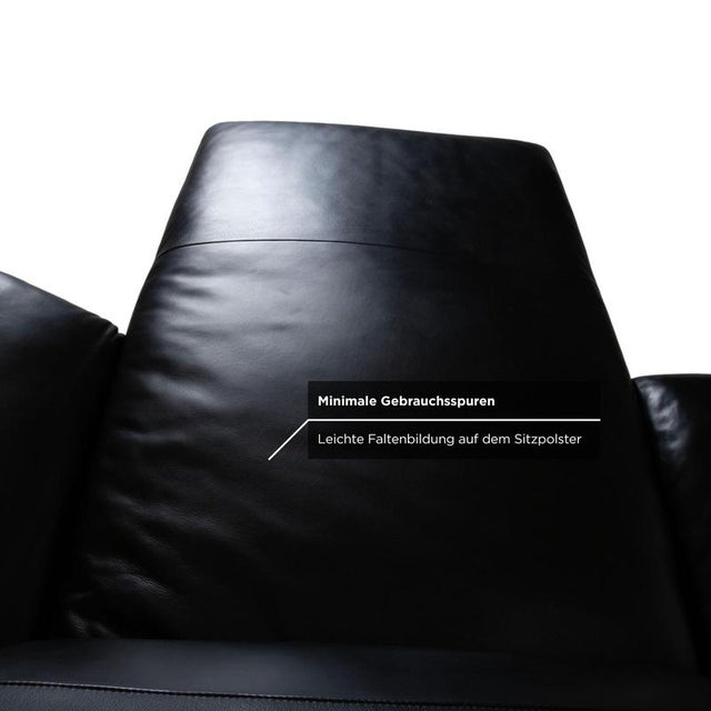 Elena Corner Sofa in Black Leather from Koinor For Sale - Image 12 of 18