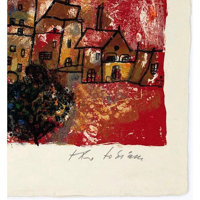 Lithograph in colors on Japon paper. Hand signed and numbered by Theo Tobiasse. Edition HC LVI (there is also a main...