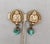 Vintage 1960s Signed Napier Goldtone Buddha Faux-Jade Drop Clip Earrings-2 Pieces For Sale In Philadelphia - Image 6 of 10