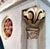 A pair of 19th-century neo-Gothic niches, lacquered and painted with polychrome colors and gold decorations. The...