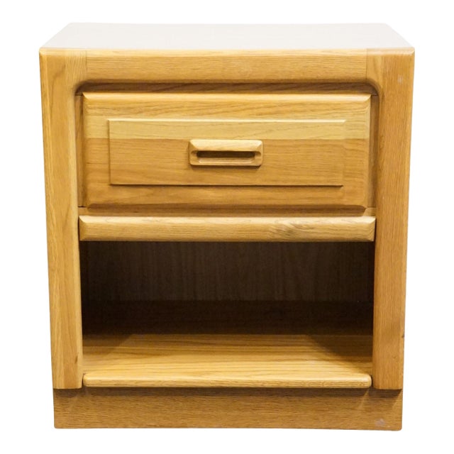 Stanley Furniture Oak Contemporary Modern 22" Open Cabinet Nightstand 77614-80-33230 For Sale