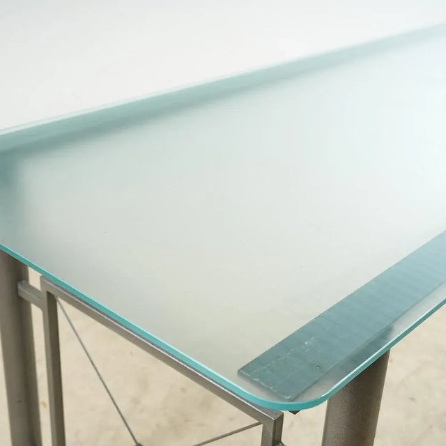 Iron Dining Table with Glass Top For Sale - Image 4 of 6