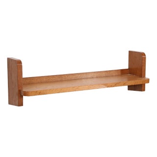 Mid-Century Modern Brutalist Wall Shelf in Oak, 1950s For Sale