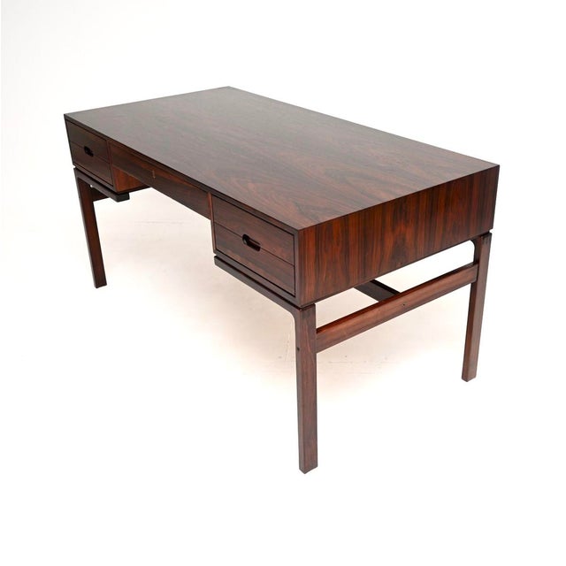 Vatne Møbler Vintage Danish Desk attributed to Arne Wahl Iversen for Vatne Møbler, 1960 For Sale - Image 4 of 11