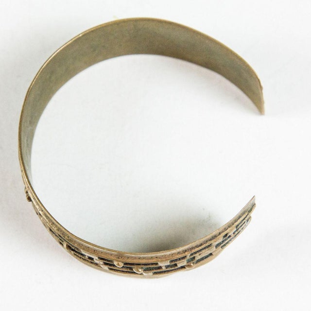 Metal Mid-Century Handcrafted Copper Bracelet, 1970s For Sale - Image 7 of 9