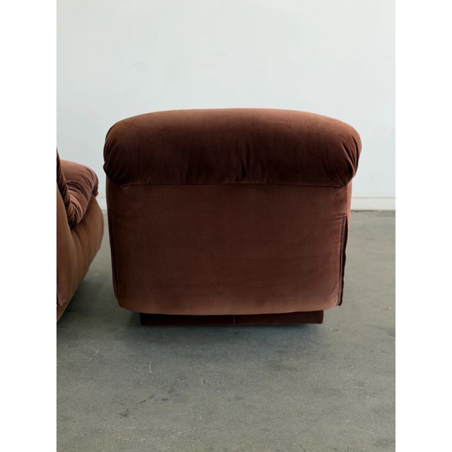 1980s Sculptural Tufted Lounge Chairs - Pair For Sale - Image 12 of 14