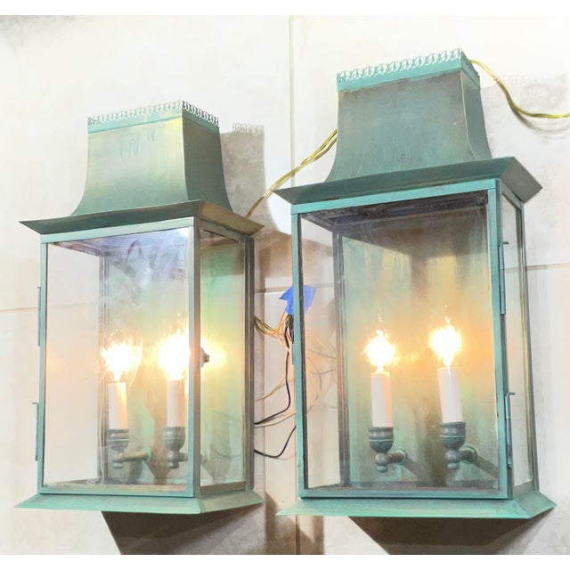 Antique Lantern, Vintage Metal Design, Good Condition, Unique Lighting For Sale In Miami - Image 6 of 16