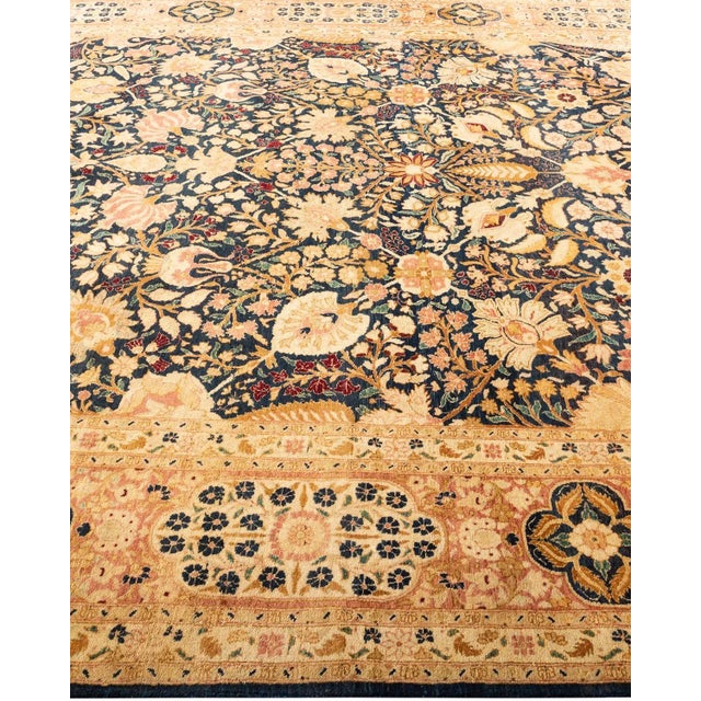 Solo Rugs Vintage Moroccan Hand Knotted Wool Area Rug, Navy Blue - 7'10" X 10'1" For Sale - Image 4 of 9