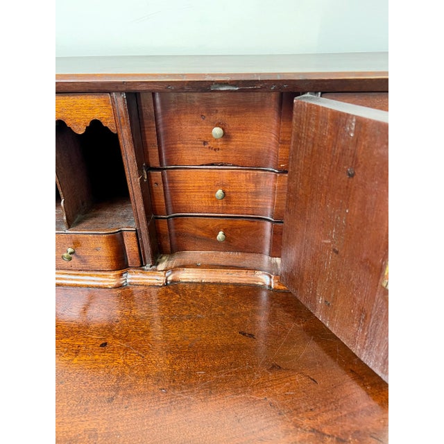 Antique Ri or Southern Ct Chippendale Mahogany Slant Front Secretary C. Late 18th Century For Sale - Image 10 of 12