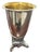 Vintage Gucci figural stirrup cup featuring a wonderfully detailed sculptural fox head beneath a polished silver-tone...