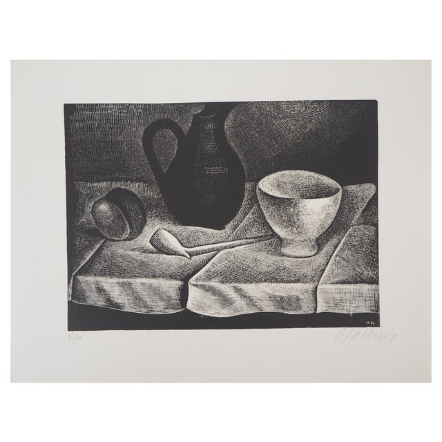 Demetrios Galanis, Still Life with Pitcher, 1926, Original Engraving For Sale