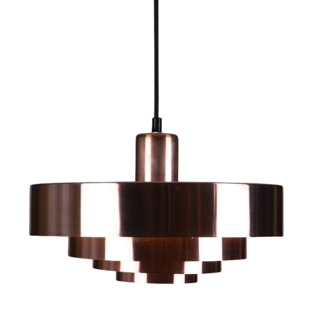 Roulet Pendant Lamp in Copper by Jo Hammerborg for Fog & Mørup, Denmark, 1963 For Sale