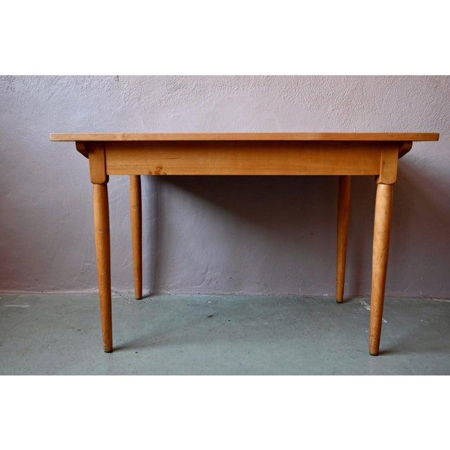Scandinavian Bistro Table in Light Wood, 1960s For Sale - Image 10 of 17
