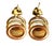 Modern Vintage Mid-20th Century 18k Yellow Gold Textured Dangle Earrings For Sale - Image 3 of 9