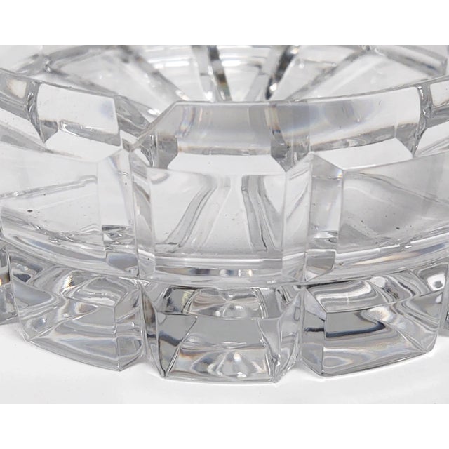 1970s Round Crystal Grid Catch Dish For Sale - Image 4 of 7