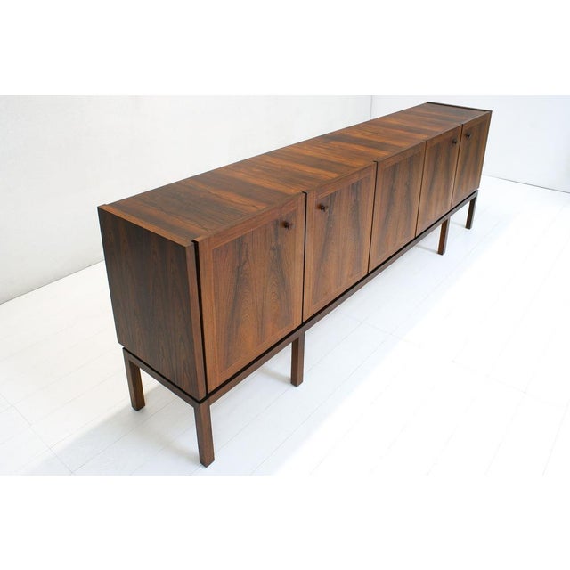 Symmetric Sideboard in Dark Walnut attributed to Royal Board, Sweden, 1961 For Sale - Image 3 of 18